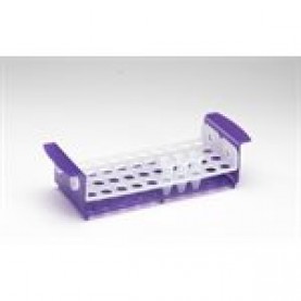 HS120167 Heathrow Scientific Purple Tube Rack, Interchangable Tube Holders, For 5, 15, and 17 mm Tubes