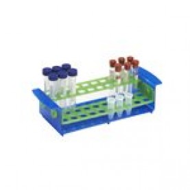 Heathrow Scientific Green Tube Rack, Interchangable Tube Holders, For 5, 15, and 17 mm Tubes DISCONTINUED