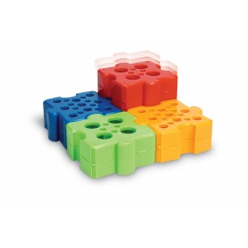 Heathrow Scientific Puzzle Rack, Holds 1.5, 2.0, 15 and 50 mL Tubes, Assorted Colors (Discontinued)