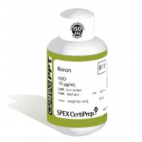 Claritas PPT Grade Boron 11 Isotope for ICP-MS, 10 ug/mL (10 PPM), 125 mL, in H2O, SPEX Certiprep, ISOT-B11