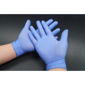 NEST 90014-S-B Nitrile Examination Gloves, Blue, Beaded Cuff, Small (1000/case)