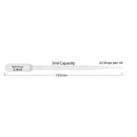 P4115-11 MTC BIO Blood Bank Standard Transfer Pipette, 5.0 mL, 355 mm (500 Individually Wrapped Packaged)