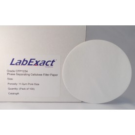 CFP1234-1250 LabExact Silicone Treated Cellulose Filter Paper, 12.5 cm, Grade CFP1234 (100/Pack)