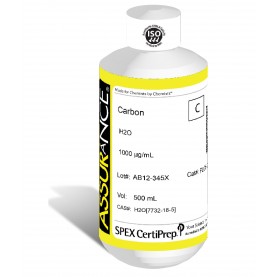 Assurance Grade Carbon for AA and ICP, 1,000 ug/mL (1,000 PPM), 500 mL, in H2O, SPEX Certiprep, PLC9-2X