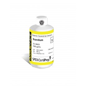 Assurance Grade Scandium for AA and ICP, 1,000 ug/mL (1,000 PPM), 250 mL, in 2% HNO3Assurance Grade Scandium Standard for AA and ICP, SPEX Certiprep, PLSC2-2T