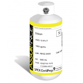 Assurance Grade Silicon for AA and ICP, 1,000 ug/mL (1,000 PPM), 500 mL, in H2O / 0.4% F, SPEX Certiprep, PLSI9-2X