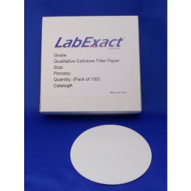 CFP2-090 LabExact Cellulose Filter Paper, 9.0 cm, Grade CFP 2 (100/Pack)