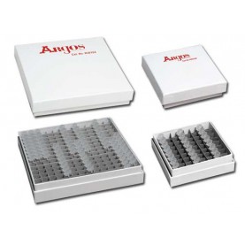 Argos 64 Place Cardboard Cryobox, Holds 0.2 mL PCR Tubes, White