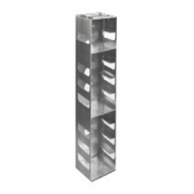 Argos Technologies Aluminum Vertical Racks for Chest & Nitrogen Tanks for 3" Cryoboxes, Holds 4 Boxes, Aluminum (1 Rack)