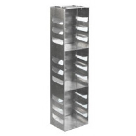 Argos Technologies Aluminum Vertical Racks for Chest & Nitrogen Tanks for 2" Cryoboxes, Holds 13 Boxes, Stainless Steel (1 Rack)