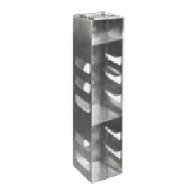 Argos Technologies Aluminum Vertical Racks for Chest & Nitrogen Tanks for 3" Cryoboxes, Holds 9 Boxes, Aluminum (1 Rack)