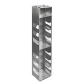 Argos Technologies Aluminum Vertical Racks for Chest & Nitrogen Tanks for 3" Cryoboxes, Holds 10 Boxes, Aluminum (1 Rack)