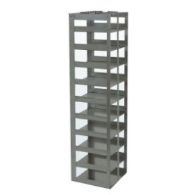 Argos Technologies Chest Freezer Vertical Rack for Plastic Cryoboxes, Holds 10 Boxes, Stainless Steel (1 Rack)