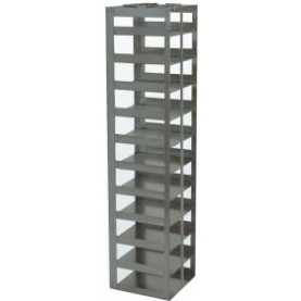 Argos Technologies Chest Freezer Vertical Rack for Plastic Cryoboxes, Holds 11 Boxes, Stainless Steel (1 Rack)