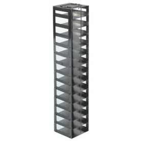 Argos Technologies Chest Freezer Vertical Rack for 25 Place Slide Boxes, Holds 14 Boxes, Stainless Steel (1 Rack)