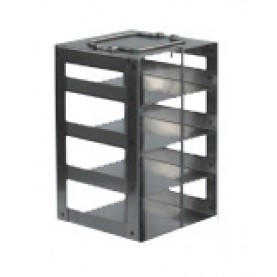 Argos Technologies Chest Freezer Vertical Rack for 25 Place Slide Boxes, Holds 4 Boxes, Stainless Steel (1 Rack)