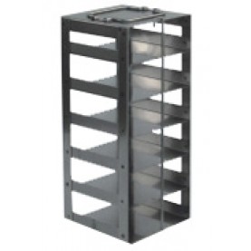 Argos Technologies Chest Freezer Vertical Rack for 25 Place Slide Boxes, Holds 6 Boxes, Stainless Steel (1 Rack)