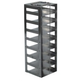 Argos Technologies Chest Freezer Vertical Rack for 25 Place Slide Boxes, Holds 8 Boxes, Stainless Steel (1 Rack)