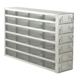 Argos Technologies Upright Freezer Drawer Rack for 2" Cryoboxes, Holds 24 Boxes, Stainless Steel, 4 x 6 (1 Rack)