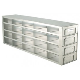 Argos Technologies Upright Freezer Drawer Rack for 2" Cryoboxes, Holds 20 Boxes, Stainless Steel, 5 x 4 (1 Rack)