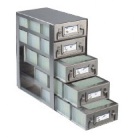 Argos Technologies Upright Freezer Drawer Rack for 96 - Deep Well  Plates, Holds 15 Plates, Stainless Steel (1 Rack)