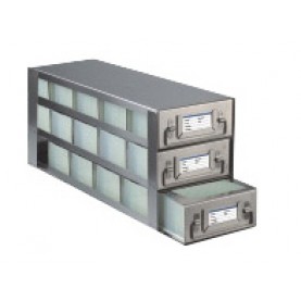 Argos Technologies Upright Freezer Drawer Rack for 96 - Deep Well  Plates, Holds 15 Plates, Stainless Steel (1 Rack)