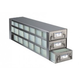 Argos Technologies Upright Freezer Drawer Rack for 96 - Deep Well  Plates, Holds 21 Plates, Stainless Steel (1 Rack)