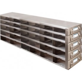 Argos Technologies Upright Freezer Drawer Rack for 96 - Well  Plates,384 - Well  Plates, Holds 90 Plates w/ Lid, Stainless Steel (1 Rack)