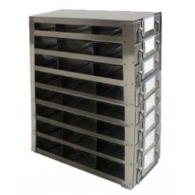 Argos Technologies Upright Freezer Drawer Rack for 25 Place Slide Boxes, Holds 24 Boxes, Stainless Steel (1 Rack)