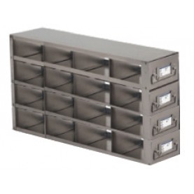 Argos Technologies Upright Freezer Drawer Rack for 25 Place Slide Boxes, Holds 16 Boxes, Stainless Steel (1 Rack)