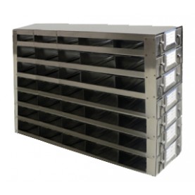 Argos Technologies Upright Freezer Drawer Rack for 25 Place Slide Boxes, Holds 35 Boxes, Stainless Steel (1 Rack)