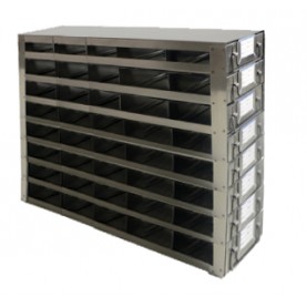 Argos Technologies Upright Freezer Drawer Rack for 25 Place Slide Boxes, Holds 40 Boxes, Stainless Steel (1 Rack)