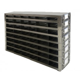 Argos Technologies Upright Freezer Drawer Rack for 25 Place Slide Boxes, Holds 48 Boxes, Stainless Steel (1 Rack)