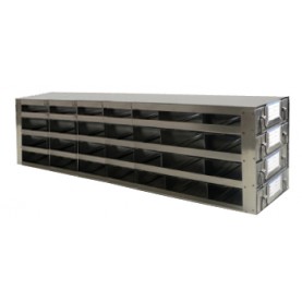 Argos Technologies Upright Freezer Drawer Rack for 25 Place Slide Boxes, Holds 28 Boxes, Stainless Steel (1 Rack)