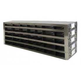 Argos Technologies Upright Freezer Drawer Rack for 25 Place Slide Boxes, Holds 35 Boxes, Stainless Steel (1 Rack)