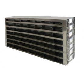 Argos Technologies Upright Freezer Drawer Rack for 25 Place Slide Boxes, Holds 49 Boxes, Stainless Steel (1 Rack)