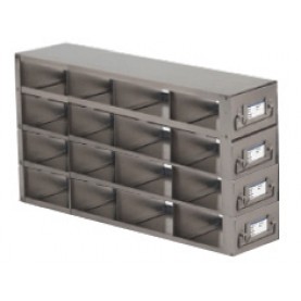 Argos Technologies Upright Freezer Drawer Rack for Matrix Boxes, Holds 16 Boxes, Stainless Steel (1 Rack)