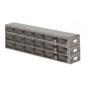 Argos Technologies Upright Freezer Drawer Rack for Matrix Boxes, Holds 18 Boxes, Stainless Steel (1 Rack)