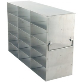 Argos Technologies Upright Freezer Rack for 2" Cryoboxes, Holds 15 Boxes, Stainless Steel, 3 x 5 (1 Rack)