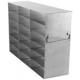 Argos Technologies Upright Freezer Rack for 2" Cryoboxes, Holds 18 Boxes, Stainless Steel, 3 x 6 (1 Rack)