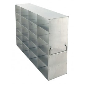 Argos Technologies Upright Freezer Rack for 3" Cryoboxes, Holds 20 Boxes, Stainless Steel, 4 x 5 (1 Rack)