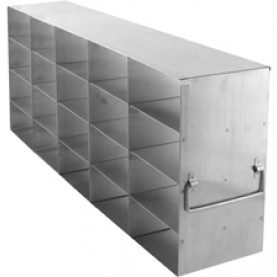 Argos Technologies Upright Freezer Rack for 3" Cryoboxes, Holds 20 Boxes, Stainless Steel, 5 x 4 (1 Rack)