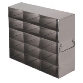 Argos Technologies Upright Freezer Rack for 25 Place Slide Boxes, Holds 15 Boxes, Stainless Steel (1 Rack)