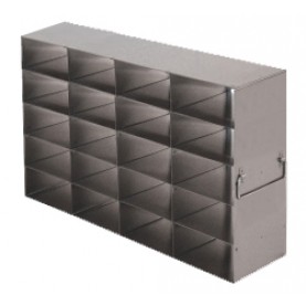 Argos Technologies Upright Freezer Rack for 25 Place Slide Boxes, Holds 20 Boxes, Stainless Steel (1 Rack)