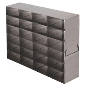 Argos Technologies Upright Freezer Rack for 25 Place Slide Boxes, Holds 24 Boxes, Stainless Steel (1 Rack)
