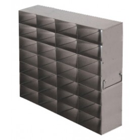 Argos Technologies Upright Freezer Rack for 25 Place Slide Boxes, Holds 28 Boxes, Stainless Steel (1 Rack)