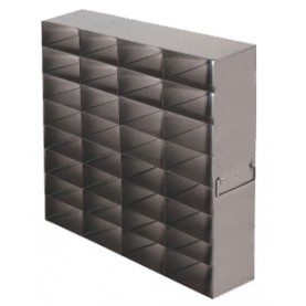 Argos Technologies Upright Freezer Rack for 25 Place Slide Boxes, Holds 32 Boxes, Stainless Steel (1 Rack)