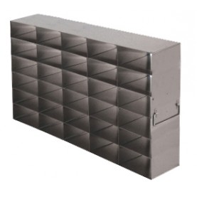 Argos Technologies Upright Freezer Rack for 25 Place Slide Boxes, Holds 30 Boxes, Stainless Steel (1 Rack)