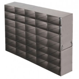Argos Technologies Upright Freezer Rack for 25 Place Slide Boxes, Holds 35 Boxes, Stainless Steel (1 Rack)