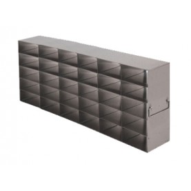 Argos Technologies Upright Freezer Rack for 25 Place Slide Boxes, Holds 30 Boxes, Stainless Steel (1 Rack)